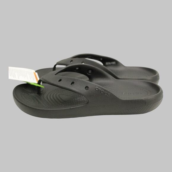 Crocs Classic Flip V2 Black Unisex Flip Flops Comfort Everyday Men’s 6 Women’s 8 - Picture 8 of 10
